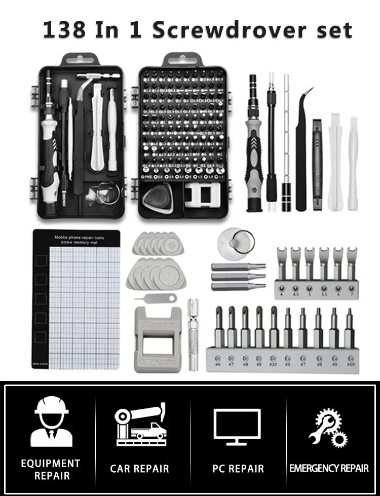 138 in 1 Professional Magnetic Electronics Phone Repair Tool