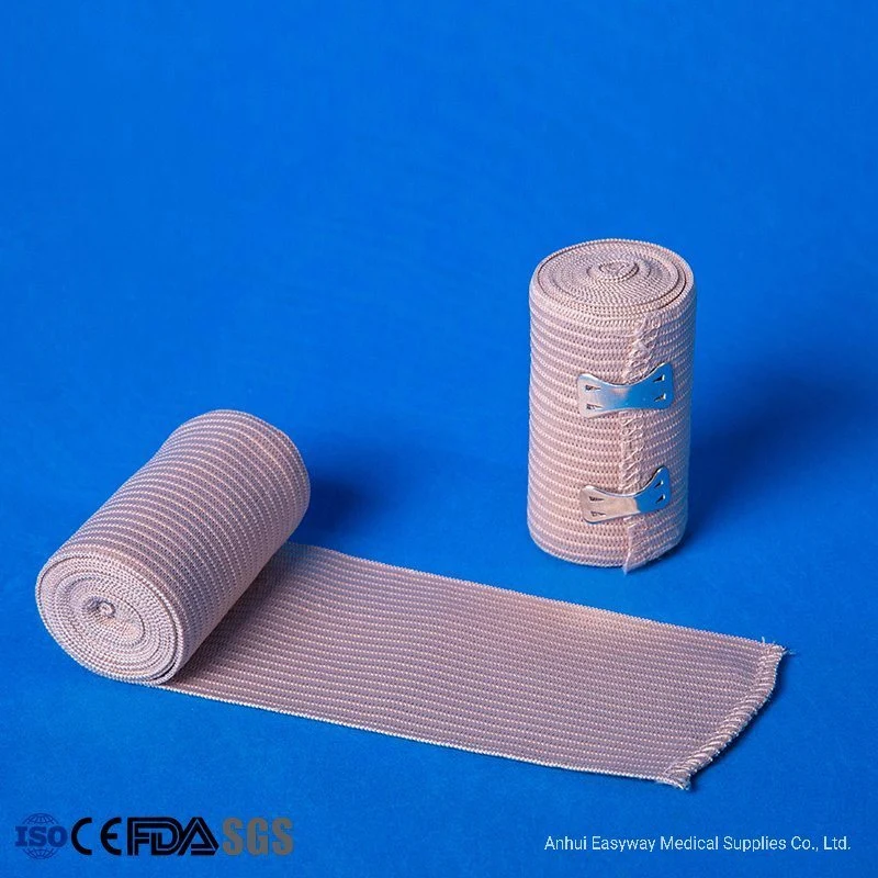 Disposable Medical Elastic Plain Bandages with Spandex with Various Sizes