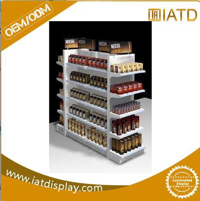 Banner Storage Store Steel Exhibition Security Cosmetic Metal Wire Universal Product Gondola Floor Display Rack Stand for Snack Foods