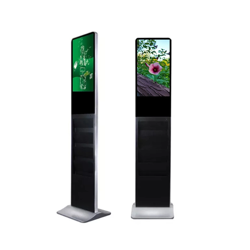 Newspaper Rack Kiosk Magazine Booth Indoor Advertising Player Digital Signage 21.5 Inch LCD Display