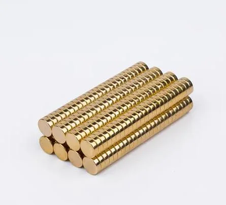 Strong Disc Neodymium Magnet with Golden Plating