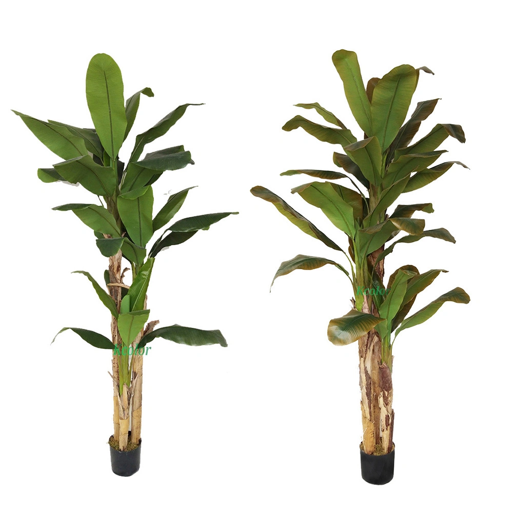 Real Touch Plastic Artificial Banana Plant Tree for Home Indoor Decoration