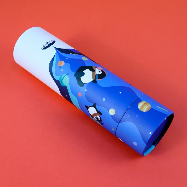 Firstsail New Arrival Recyclable Printed Cylinder Cardboard Gift Box Pencil Crayon Toy Round Paper Tube Packaging