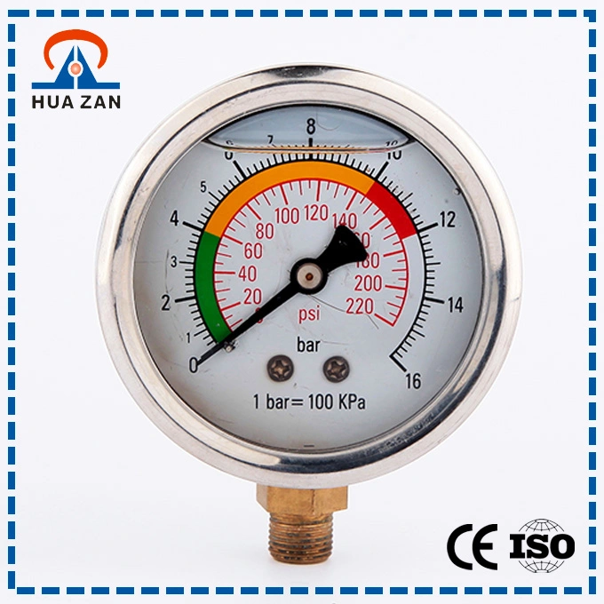 Oile Fliied Air Pressure Measurement Measuring Gas Pressure Meter