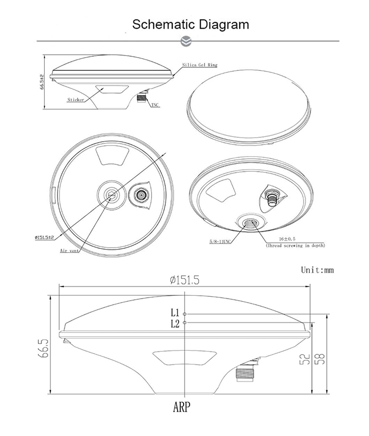 Whole Band High quality/High cost performance  GPS High Precision Surveying Patch Rtk Gnss Antenna