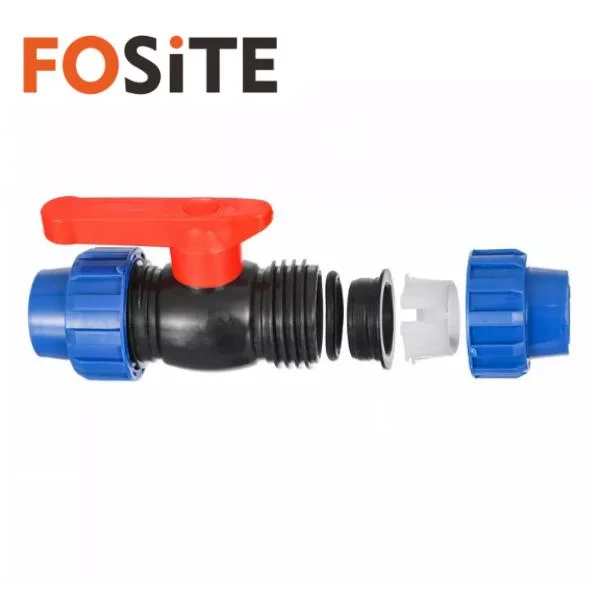 OEM ISO17885 CE Pn16 Pn10 Irrigation Pipe Fittings Push Fit Compression Fittings PP HDPE PE Plastic Ball Valve