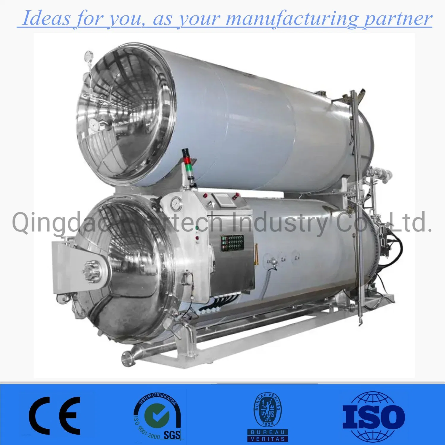 Canned Food Retort Sterilizer/Pouch Food Water Bath Sterilization Pot/Meat Tin Can Sterilizing Machine