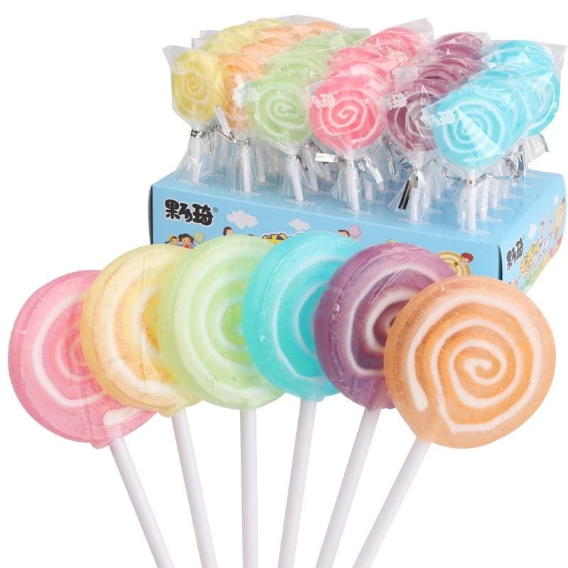 حلويات دائرة أحمر والأخضر Lollipops Jelly Stick Candy Lollipops