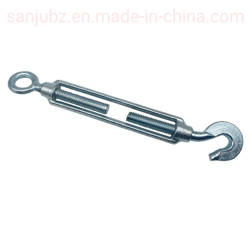 Hook Zinc Plated Steel Wire Rope Turnbuckle with Screw/Forged Connector