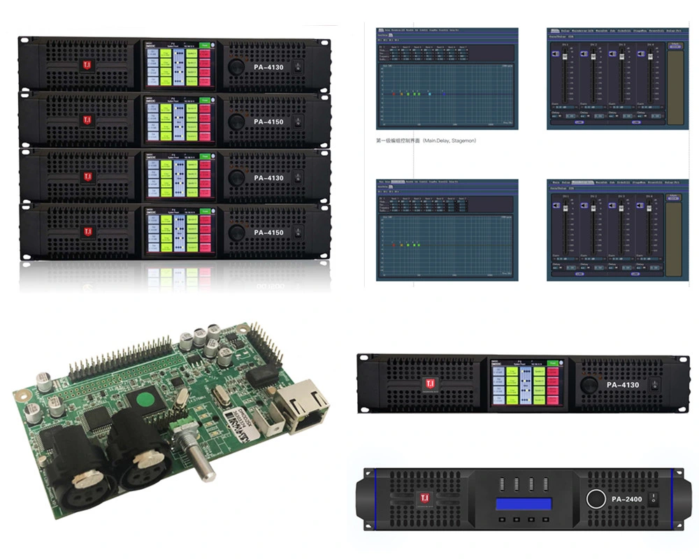 Amplificador DE audio PROFESIONAL 1500 vatios sistema de sonido de alta potencia 4 AMP de canal con DSP