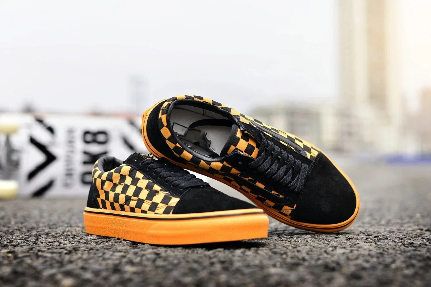 Dropshipping Wholesale/Supplier Bape 17ss Shark Mouths Californiadept Lattice Chessboard Putian Canvas Shoes