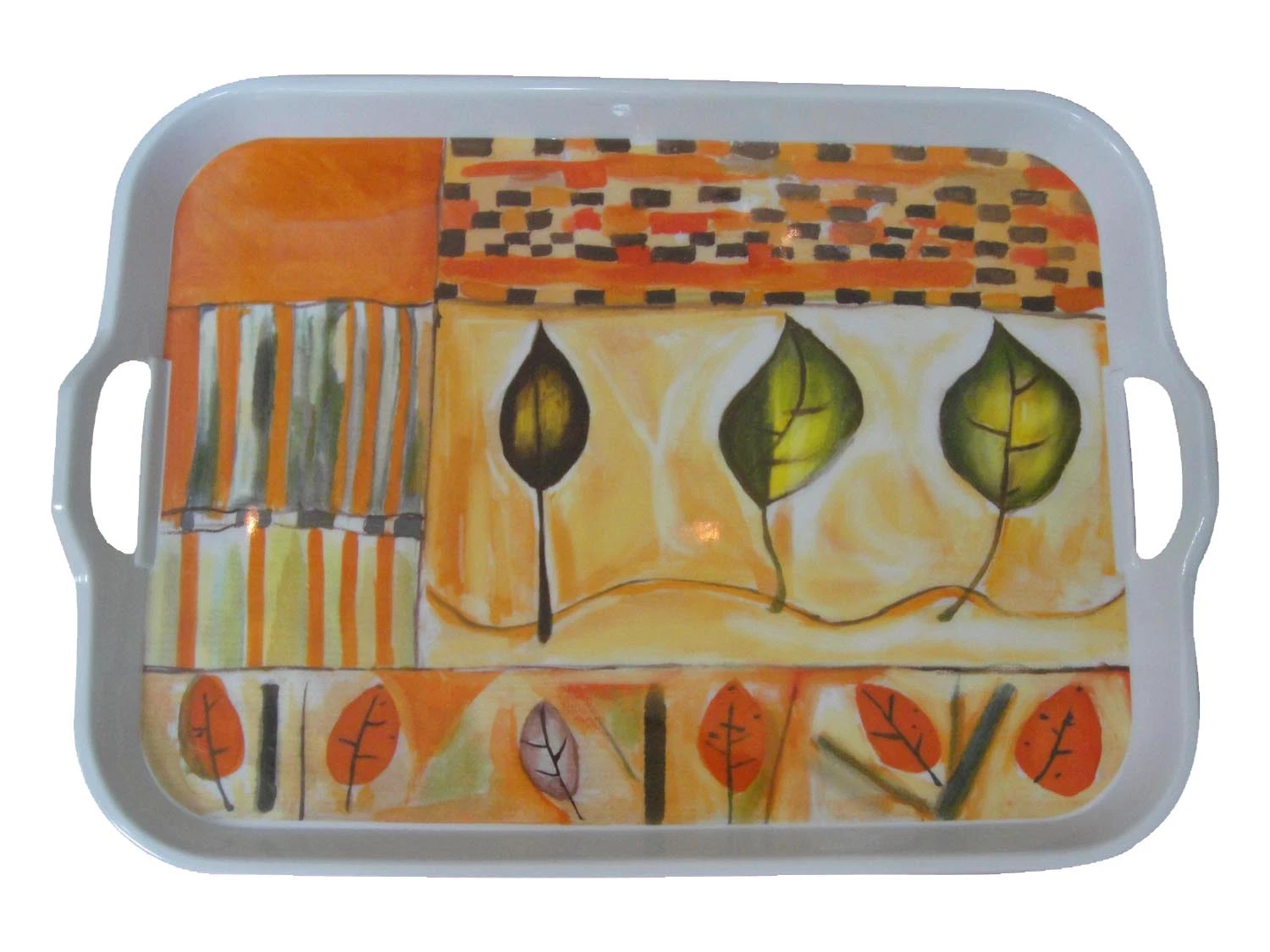 Factory Supply Wholesale/Supplier Melamine Food Tray with Handle