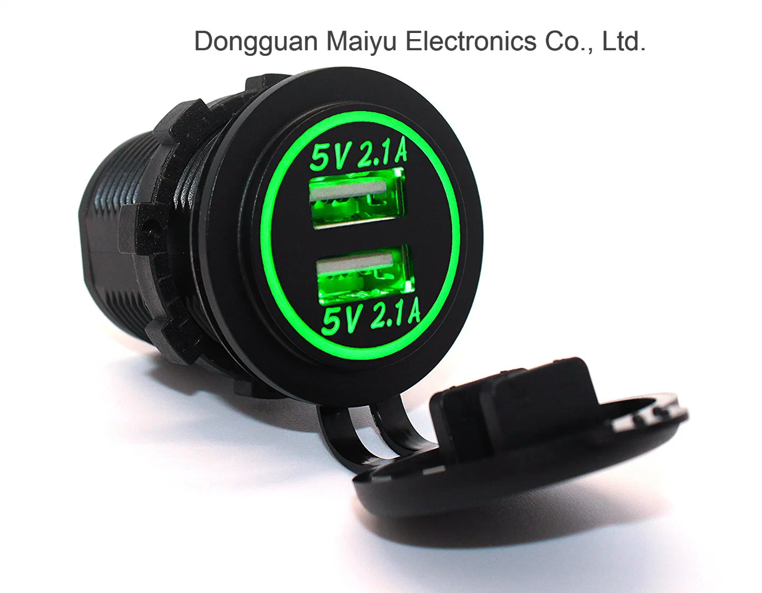 Auto Car-Styling Car-Charge 5V 4.2A Dual USB Charger Socket Adapter Power Outlet for 12V 24V Motorcycle Car with LED