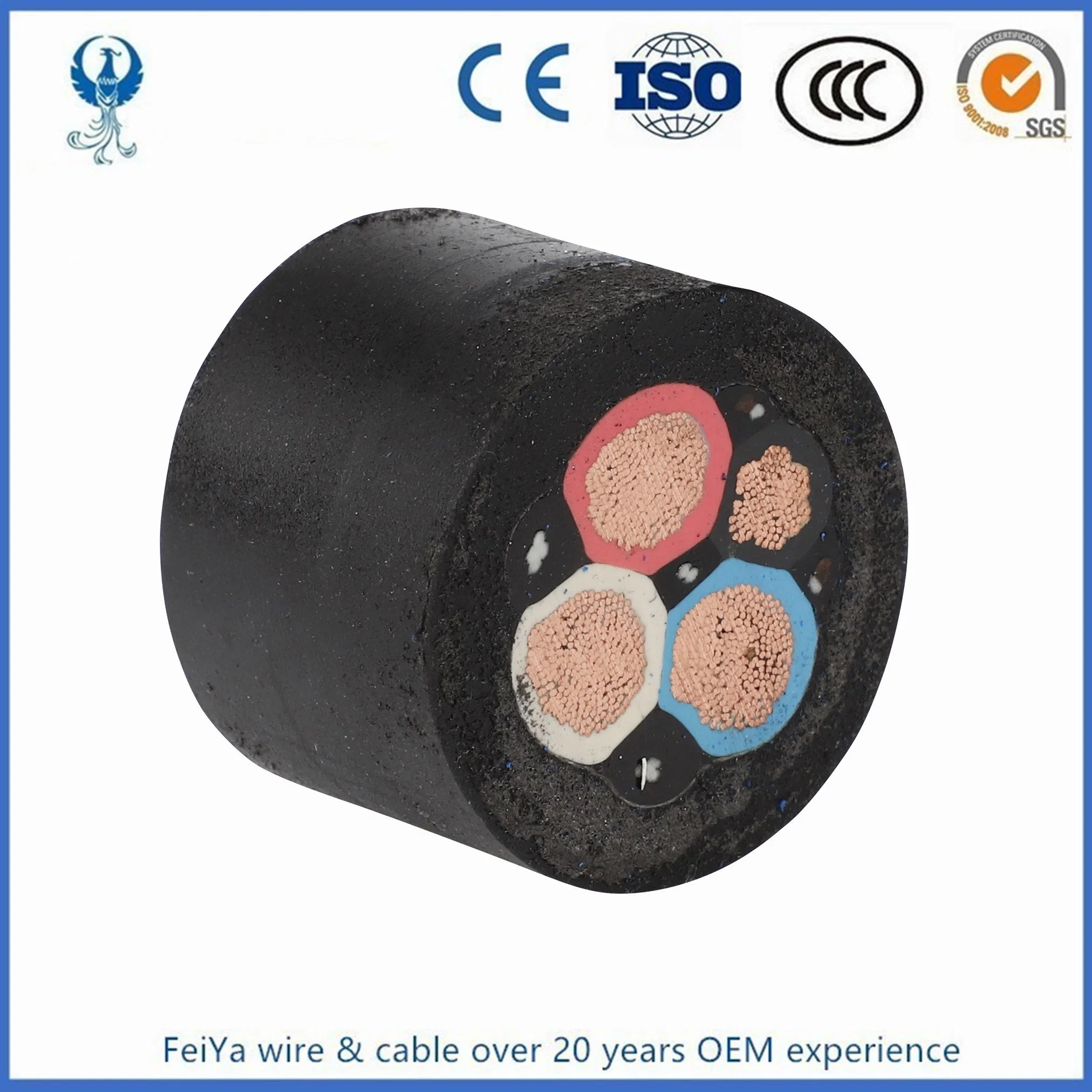 1,1/1,1kv Type241 3 cable de minería de Core+ 3 de tierra + piloto