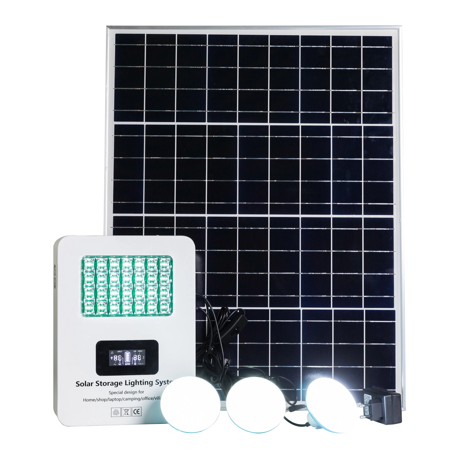 Sistemas portáteis de geração solar de tamanho pequeno 22 * 30 cm com bateria longa Life Sre938 Full Complete Off Grid Kit sistema Solar Home Potência