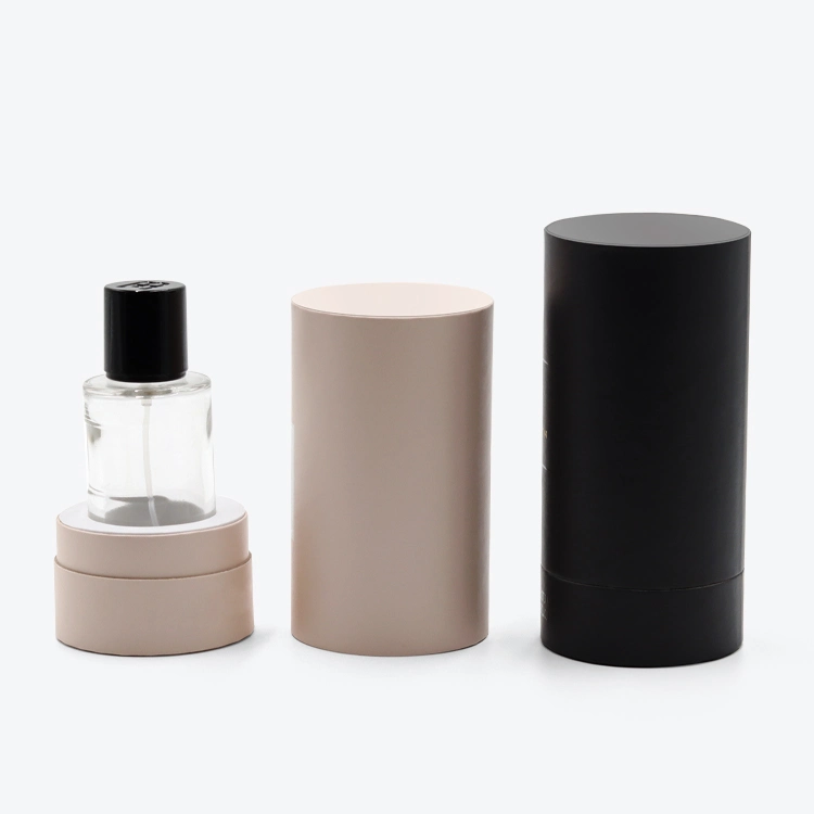 Firstsail Cosmetic Perfume Bottle Cylinder Packaging Tube Makeup Lotion Glass Pink Black Paper Round Box