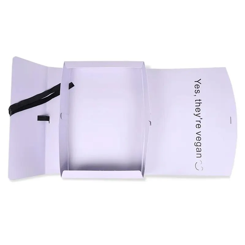 Hot Sale Recyclable Customized Cosmetic Gift Pink Art Paper Packaging Box with Bowknot