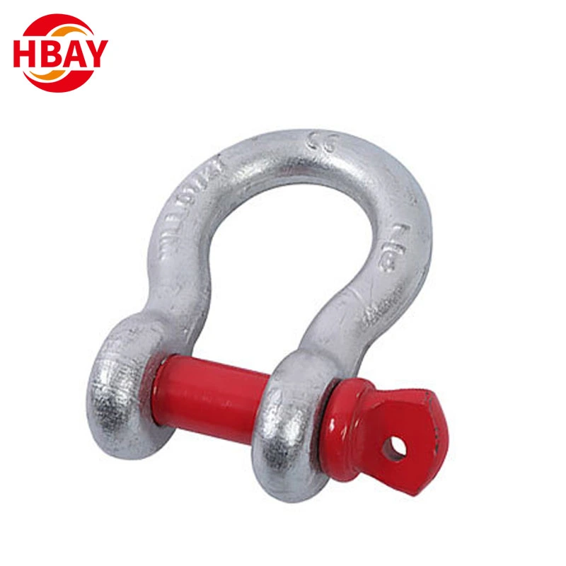 G209 2ton Quality Security Alloy Steel Galvanized Bow Shackles for Retail Industry