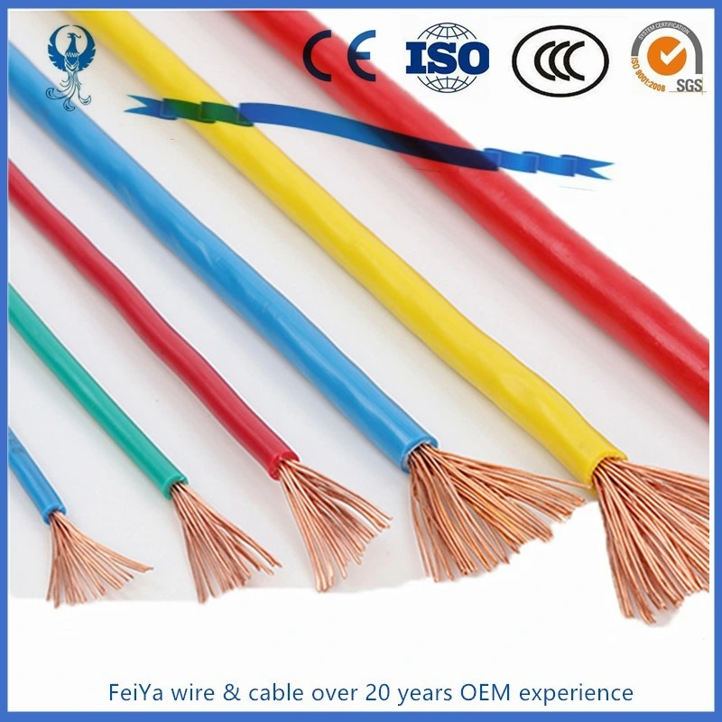 UL Electrical 450/750V Building Wire 600volts Copper 12 14 16AWG 18ga Indoor Cable with Thhn Single Core Wire BV Cable