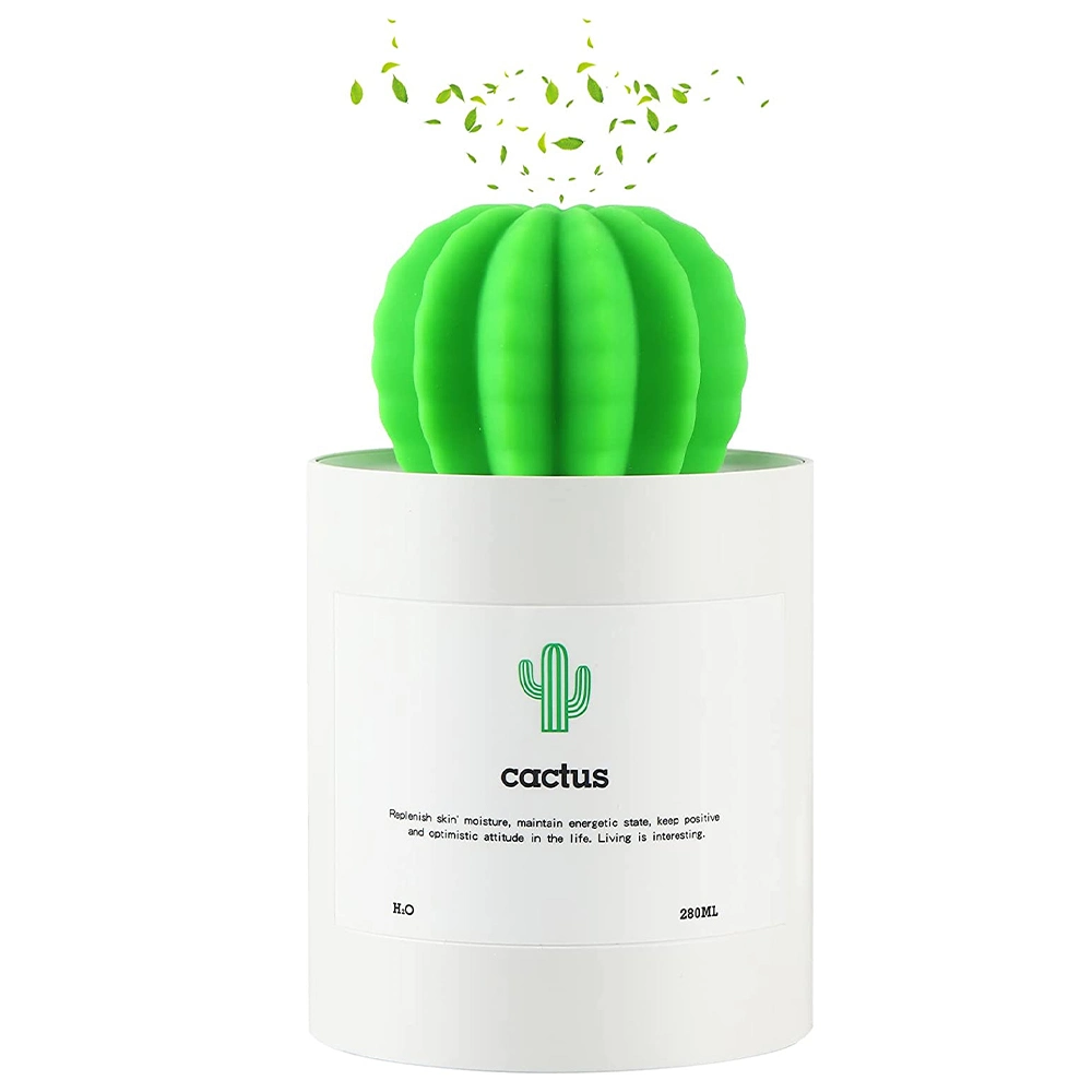 Mini Cool Mist Cactus Humidifier for Home and Office USB Plugged-in Dropshipping