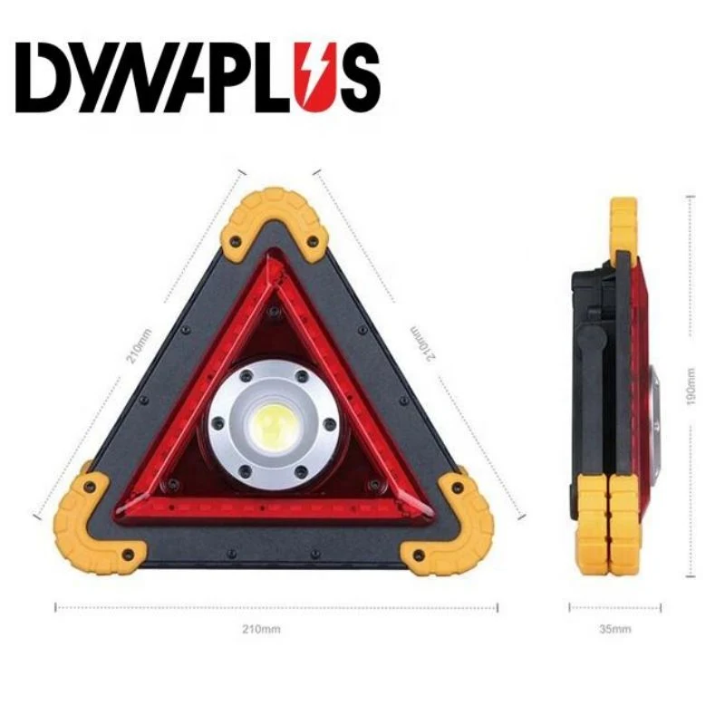 Bateria de 10 W AA Dry, compartimento de emergência para carro portátil, triângulo de emergência Luz de trabalho