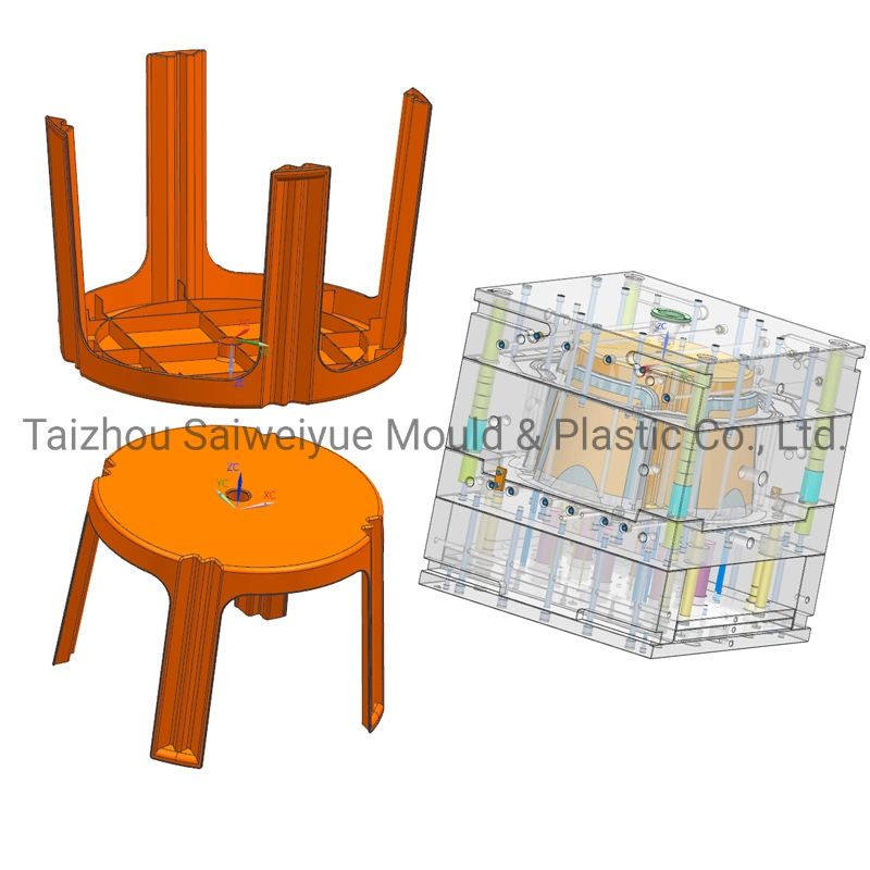 Plastic Round Coffee Shop Outdoor Big Dining Table Cold Runner Injection Mould