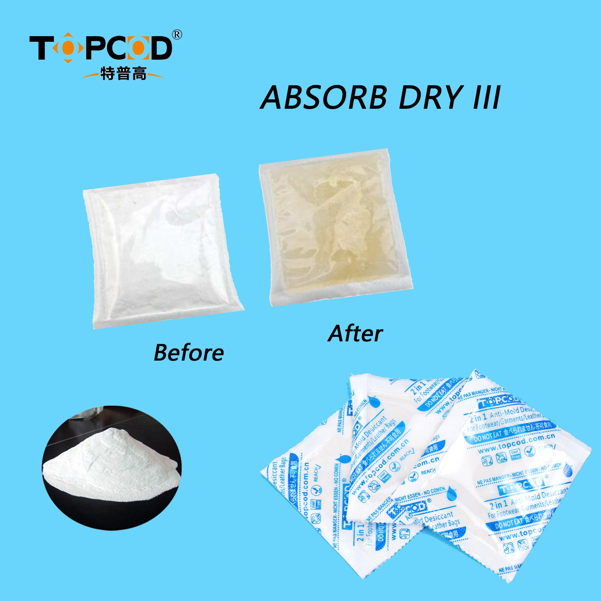 Superdry Moisture-Proof and Mildew-Proof Calcium Chloride Desiccant for Garment Packing