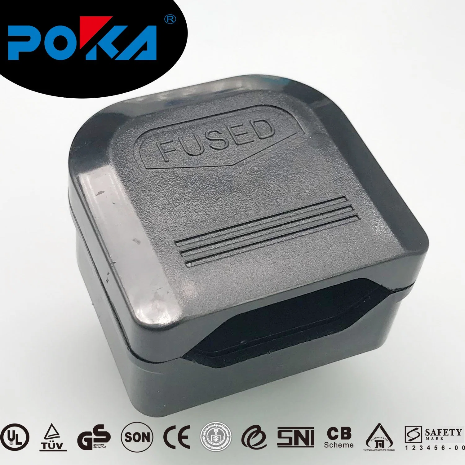 UK 3 Pin to EU 2 Round Pin Power Adapter