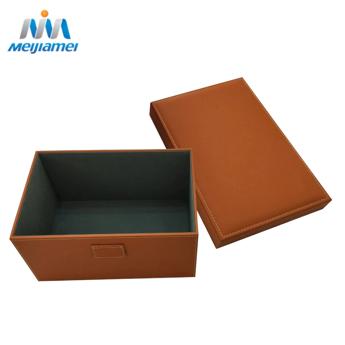 MDF Leather Wardrobe Storage Box for Cabinet with Cover