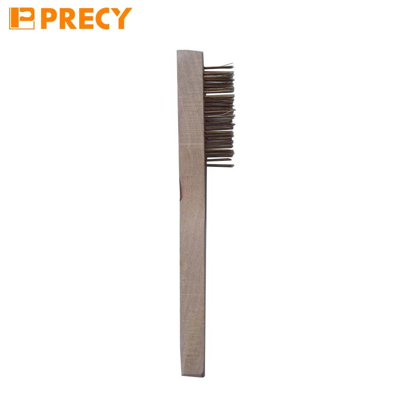 Brass Plated Steel Wire Wood Hand Brush for Cleaning