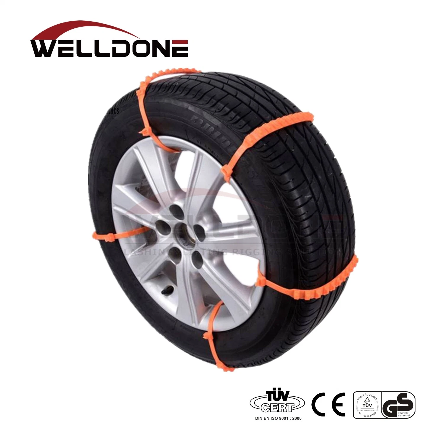 Anti-Skid Winter Tyres Wheels Snow Chains Car Universal Plastic Repeatedly Use Car Tire Cable Ties (10 PCS)