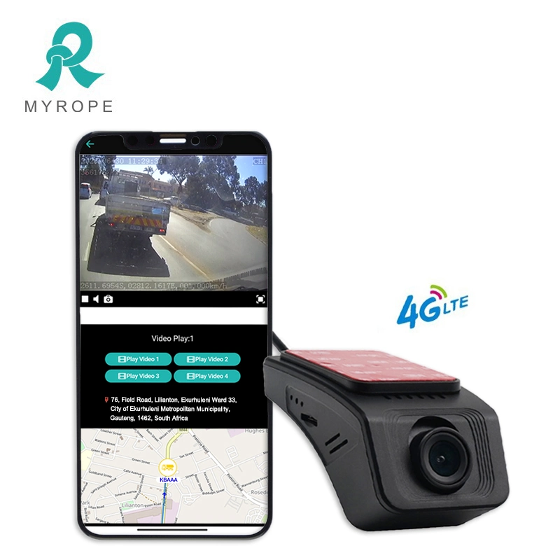 نظام تشغيل كاميرا Dashcam بنظام تتبع السيارة عبر البث المباشر بدقة 1080p على جهاز GPS من الجيل الرابع كاميرا إدارة أسطول مراقبة الفيديو