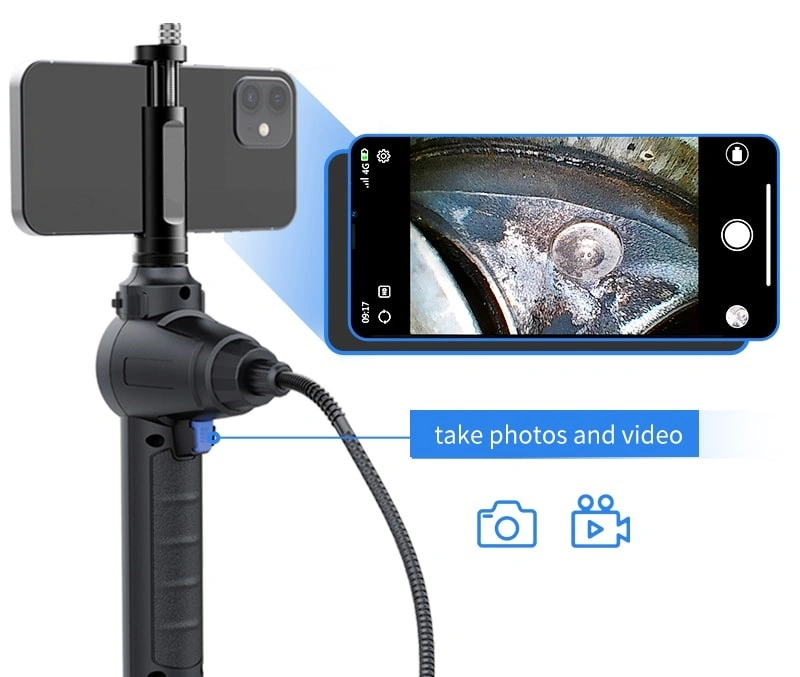 Inspection portable Videoscope avec une caméra USB pour le moteur de voiture de détection de repaire de 360 degrés de rotation du manche à balai