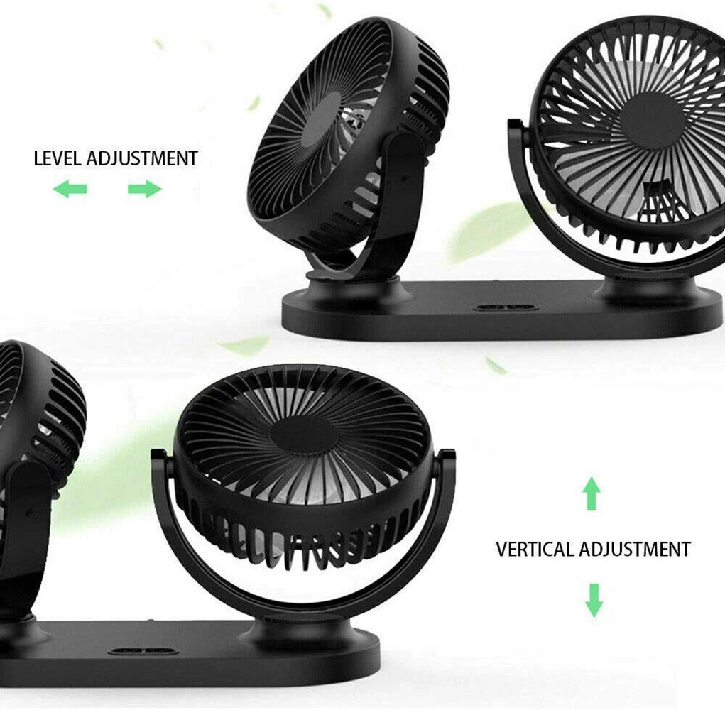 Kühlung Air Car Fan Einstellbar Starken Wind Dual Head Mini Tragbare Spülung Ci12984