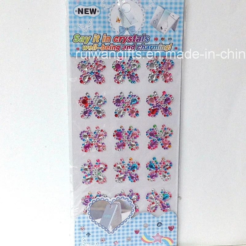 Colorful Butterfly Crystal Diamond Rhinestone Sticker (sti073)