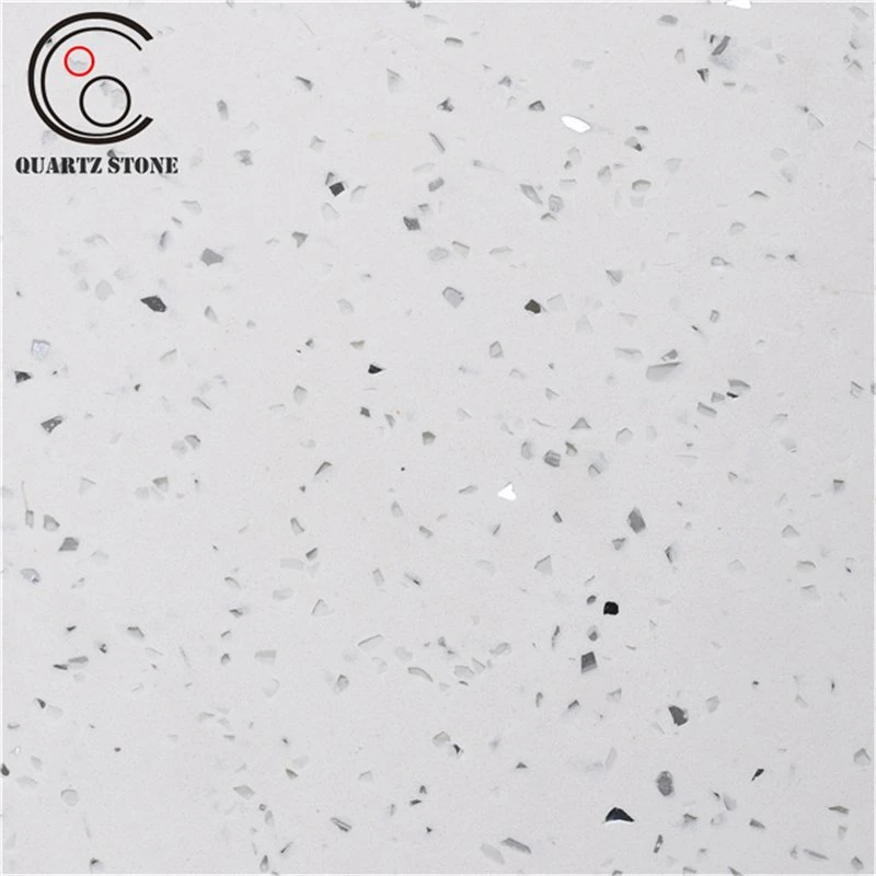 White Mirror Face Engineered Quartz Stone Slabs