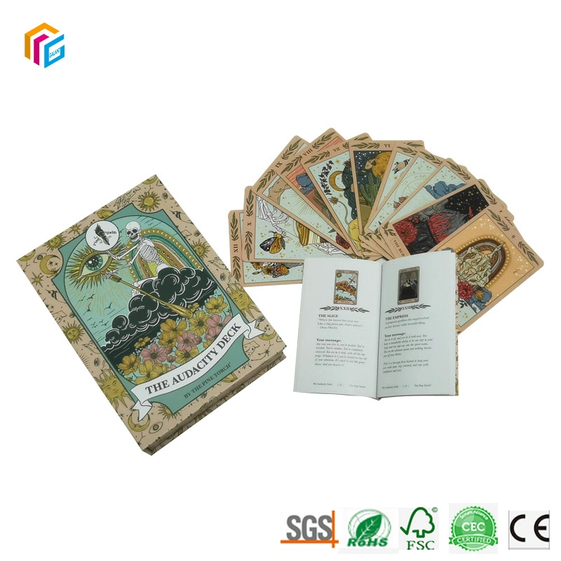 5% Rabatt China Hersteller Custom Printing Gold Foil Tarot Deck Oracle-Karte mit Magnetbox