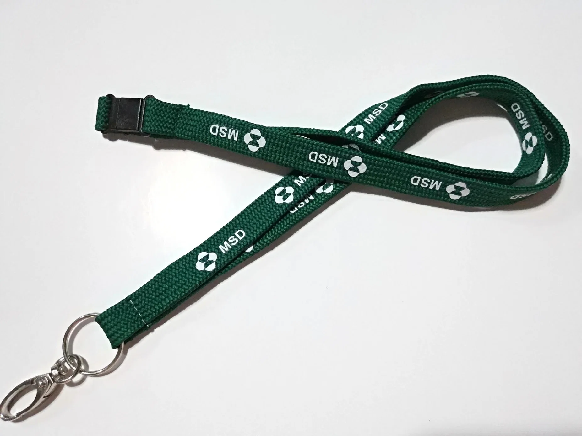 Double Layer Woven Elastic Strap Custom Logo Tubular Lanyard