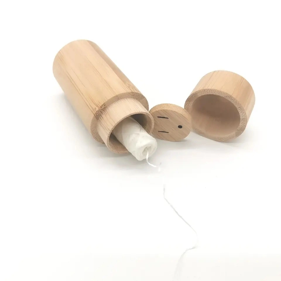 Biodegradable Natural Silk Zero Waste Eco Dental Floss with Bamboo Case Pack