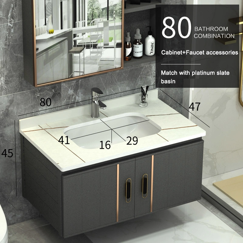 Modern Cabinet Countertop Rectangular Wash Hand Bathroom Sink Sanitaryware Basin