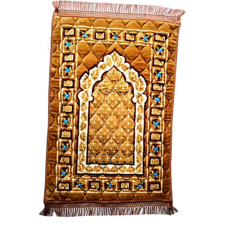 Tapis de prière musulman de haute qualité, style turc avec franges, Sajadah pour enfants, doux et confortable pour l'Aïd. 