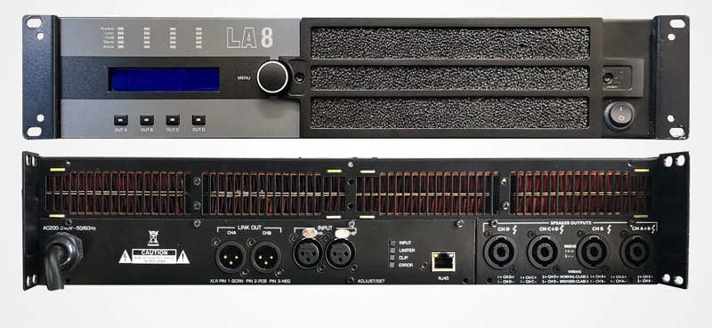 La8 4*1350W Professional 4 Channel Amplifier High Power DSP Digital DJ Power AMP