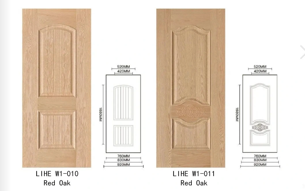 Panel de madera de entrada piel de chapa para la puerta de decoración del hogar