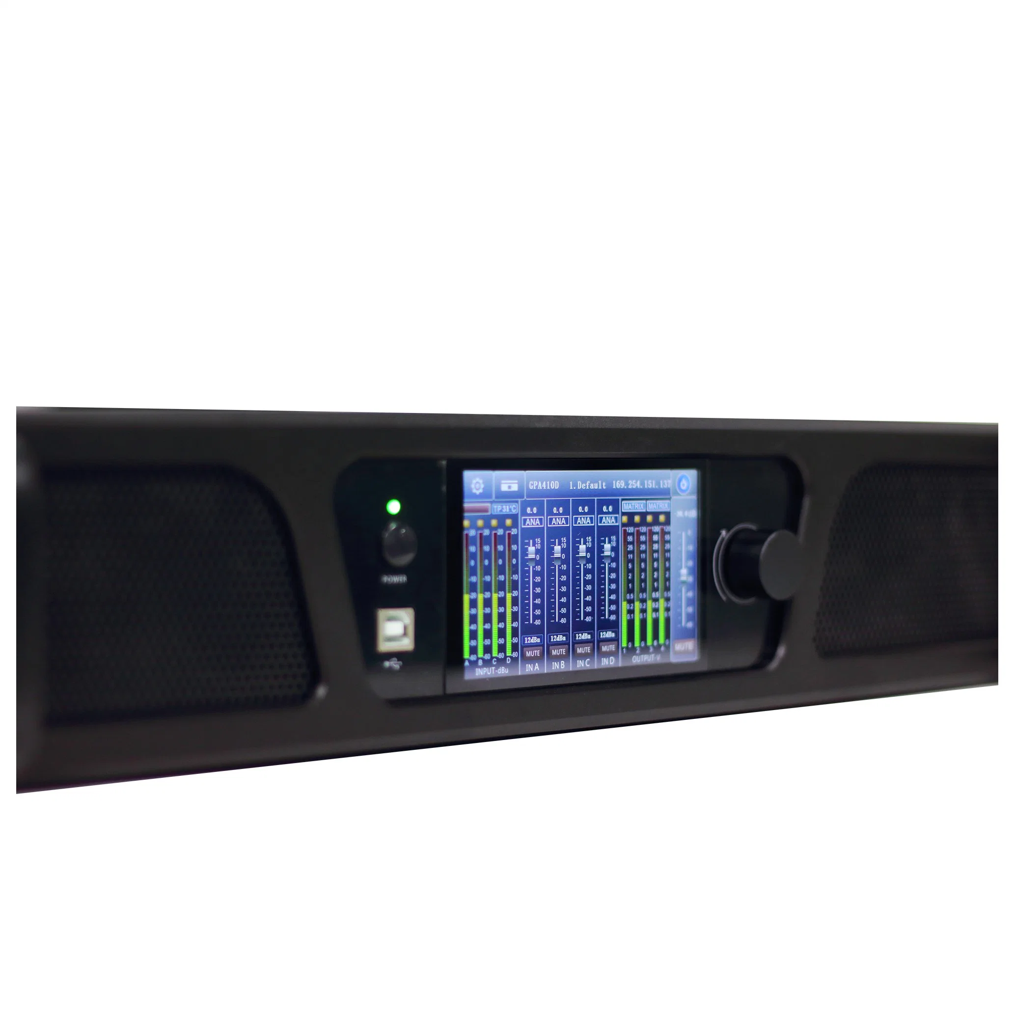 Dante 4 Channel Digital Power Amplifier with Network TCP/IP Control and Built-in DSP Digital Processor