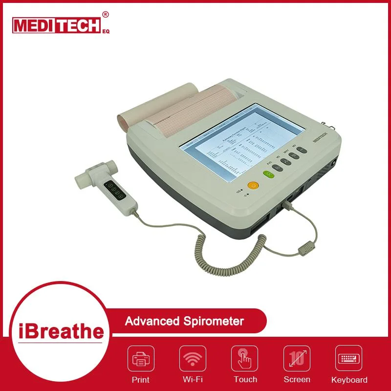 Medical Portable Desktop Spirometer 10 Inch Large Touch Color Screen