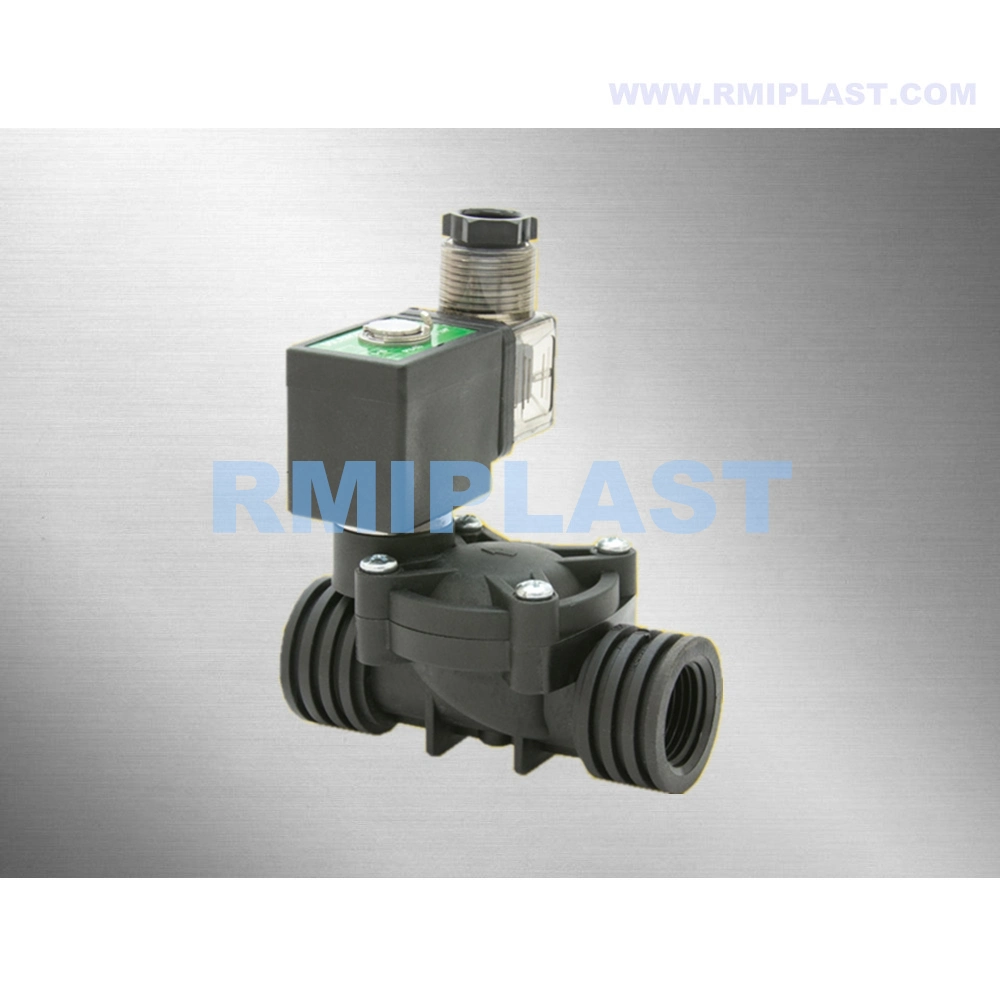 CPVC Solenoid Valve of Anti Corrosive Purpose UPVC PP Pph PVDF PVC Plastic Safety Control Valve 1/2 Inch 2 Inch Voltage AC 220V 110V 24V DC 24V 12V JIS ANSI DIN