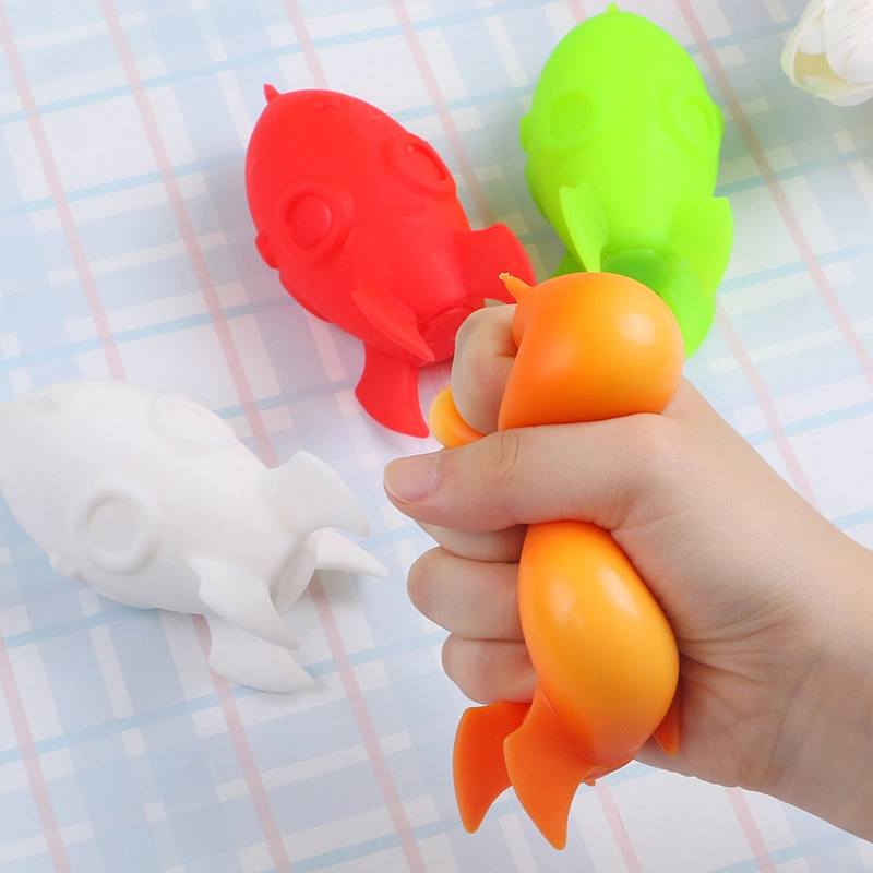 Factory Novelty Vent Rocket Flour Anti Stress Ball, Novelty Dough Anti-Stress Ball Squishy Toys