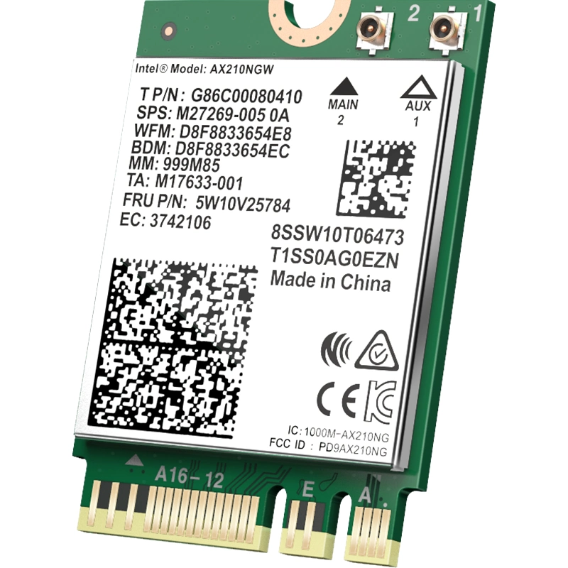 5374Mbps Comfast tribande WiFi 802.11ax 6e carte de réseau local Bluetooth 5.2 Interface PCI Express Module d'adaptateur de carte de réseau local