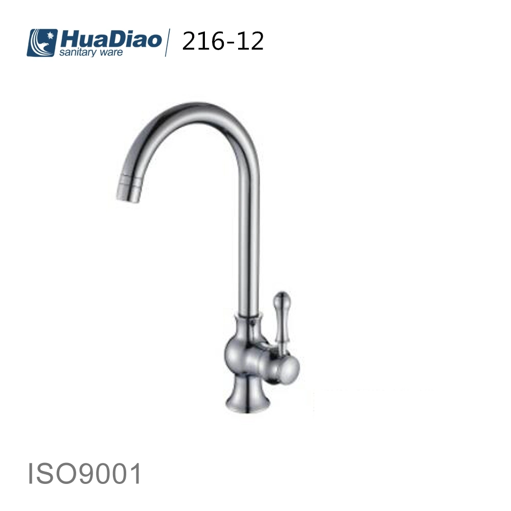 Kitchen Sink Mixer Tap in Brass with Hot Cold Water