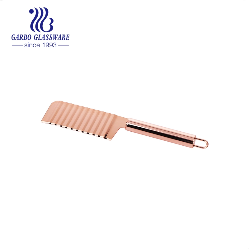 Wholesale/Supplier Factory Rose Golden Stainless Steel Cake Making Tools Knife Mixer Shovel for Dessert for Home Kitchen Party Use with Easy Holding Hang Hole